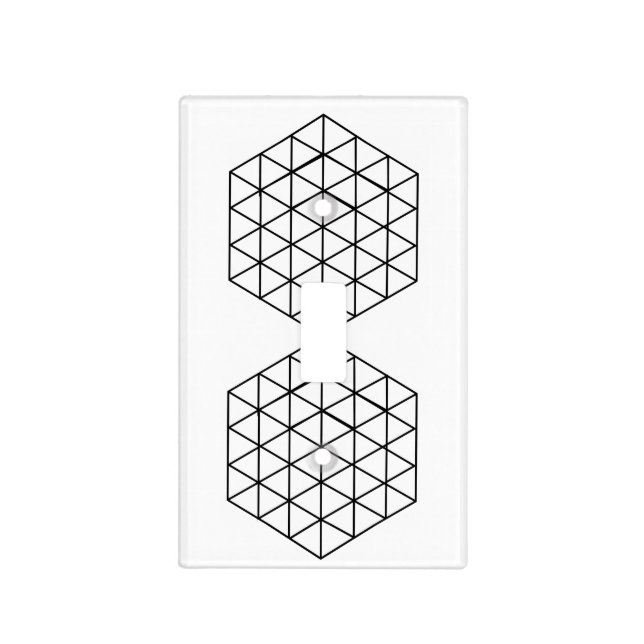 Geometric 3-D Cube Thunder_Cove Light Switch Cover (Front)