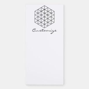 Geometric 3-D Cube Thunder_Cove Magnetic Notepad