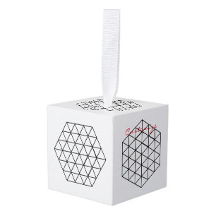 Geometric 3-D Cube Thunder_Cove Ornament