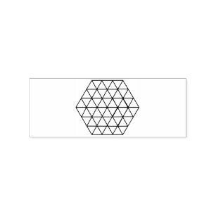 Geometric 3-D Cube Thunder_Cove Rubber Stamp