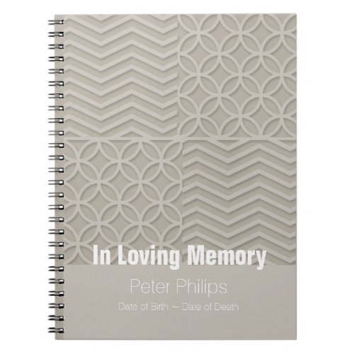 Geometric 3 Memorial Service Funeral Guest Book
