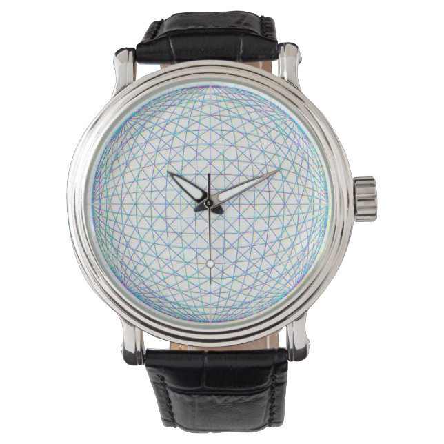 Geometric 3D Sphere Minimalist Line Art Watch (Front)