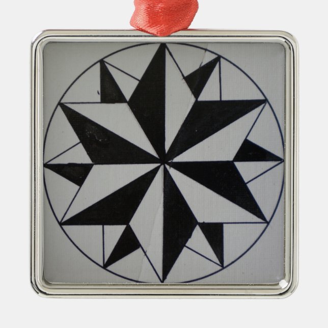 Geometric-6 Premium Square Christmas Ornament (Front)