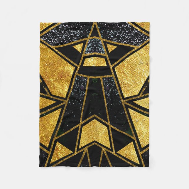 Geometric #929 fleece blanket (Front)