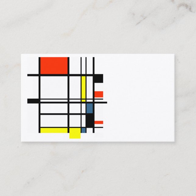 Geometric a la Mondrian business card (Front)