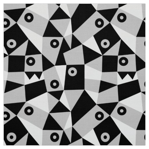 Geometric Abstract 030919 - Gray Fabric