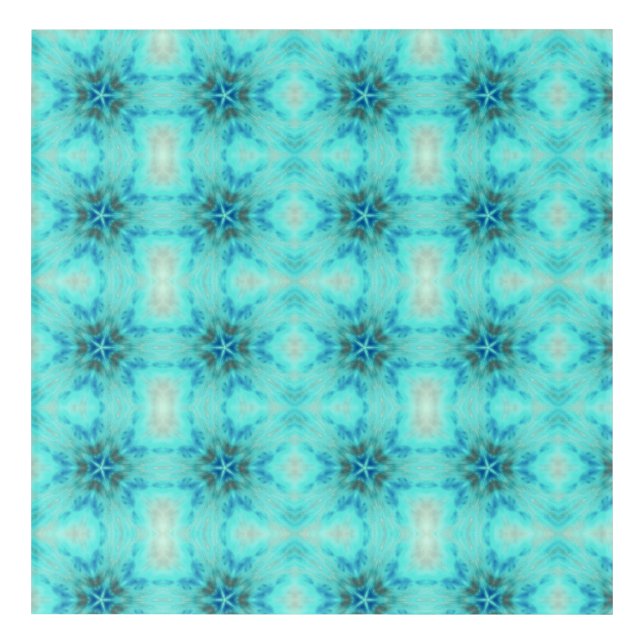 Geometric abstract art aquamarine pattern acrylic (Front)