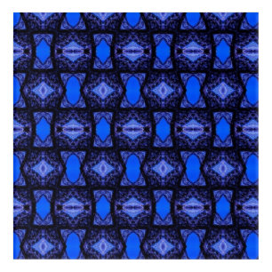 Geometric abstract art blue navy acrylic wall art