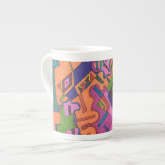"Geometric" Abstract Art Bone China Mug