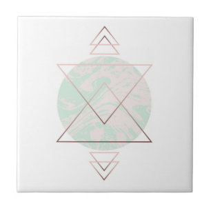 Geometric Abstract Art Design Ceramic Tile