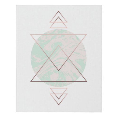 Geometric Abstract Art Design Faux Canvas Print