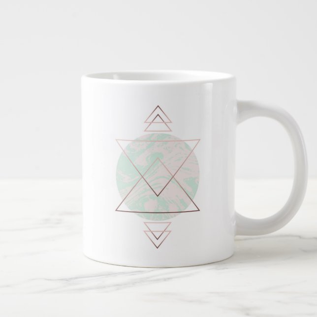 Geometric Abstract Art Design Giant Coffee Mug (Right)