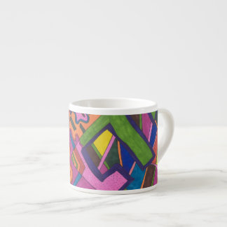 "Geometric" Abstract Art Espresso Cup