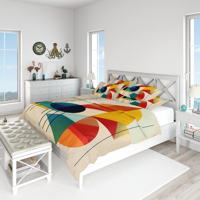 Geometric Abstract Art in Bauhaus Style Pillow Case (Creator Uploaded)