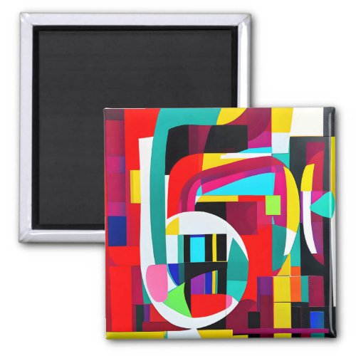 Geometric Abstract Art Magnet