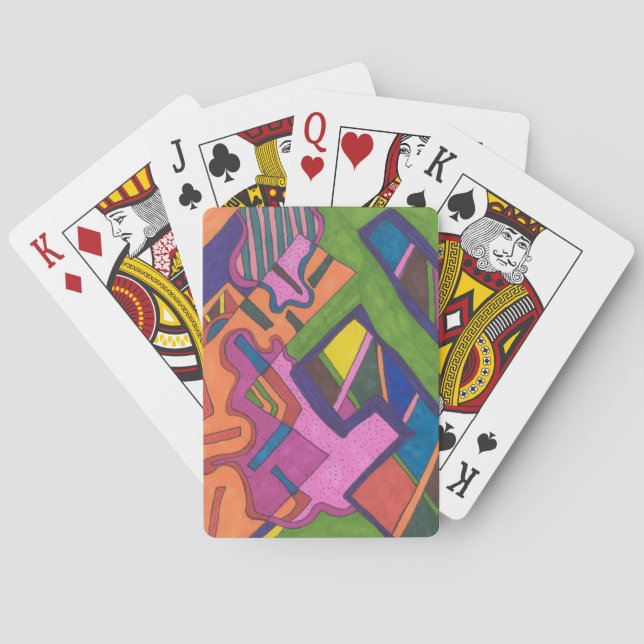 "Geometric" Abstract Art Poker Cards (Back)