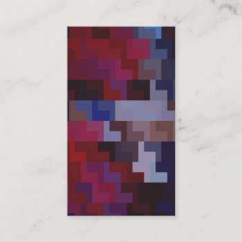 Geometric Abstract Art | Purple And Blue Tiles Business Card by geometric_patterns at Zazzle