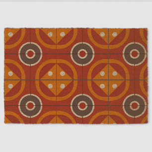 Geometric Abstract Artwork Fiber Doormat