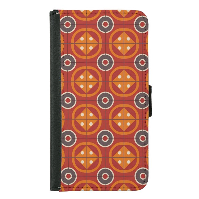Geometric Abstract Artwork Samsung Galaxy Wallet Case (Front)
