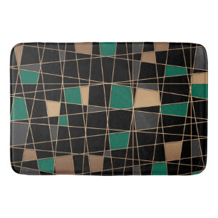Geometric, abstract bath mat
