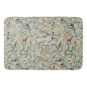 geometric abstract  bath mat