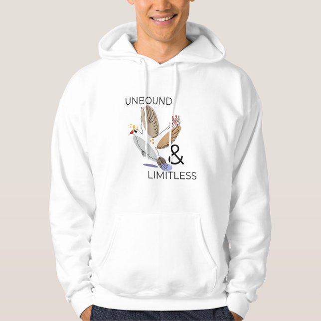 Geometric Abstract Bird in Flight Hoodie (Front)