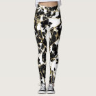 Geometric Abstract Black Floral Gold Triangles