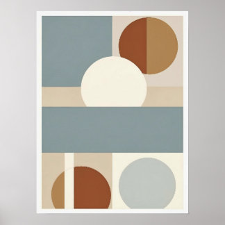 Geometric Abstract Circles and Lines Wall Art