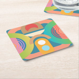 Geometric Abstract Coaster - MidCentury 