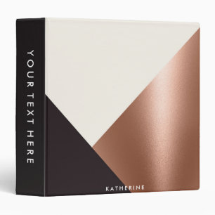 Geometric Abstract Color Block 3 Ring Binder