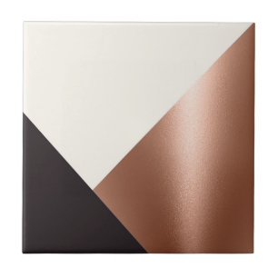 Geometric Abstract Color Block Ceramic Tile