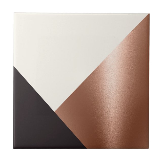 Geometric Abstract Color Block Ceramic Tile (Front)