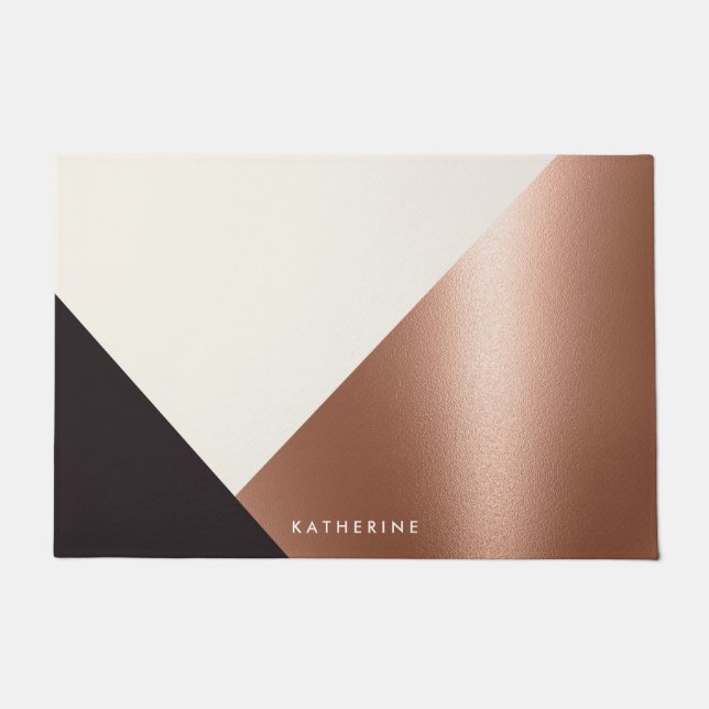 Geometric Abstract Color Block Doormat (Front)