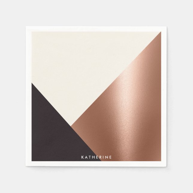 Geometric Abstract Color Block Napkins (Front)