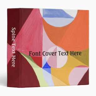 Geometric Abstract Color Blocks Painting 3 Ring Binder