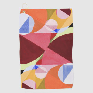 Geometric Abstract Color Blocks Painting Golf Towel