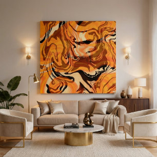  Geometric abstract contemporary shapes stretched Canvas Print