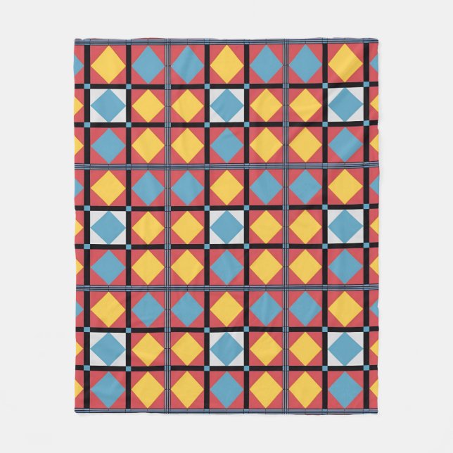 🎨 Geometric Abstract Cozy Home Style Art ✨ Fleece Blanket (Front)