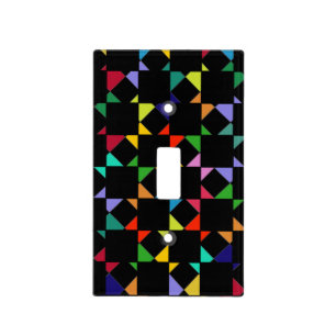 Geometric abstract decor light switch cover