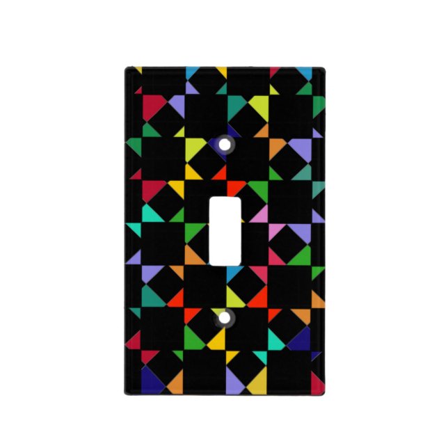 Geometric abstract decor light switch cover (Front)