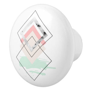 Geometric Abstract Design Ceramic Knob
