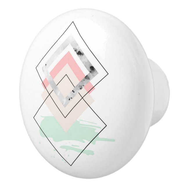 Geometric Abstract Design Ceramic Knob (Right)