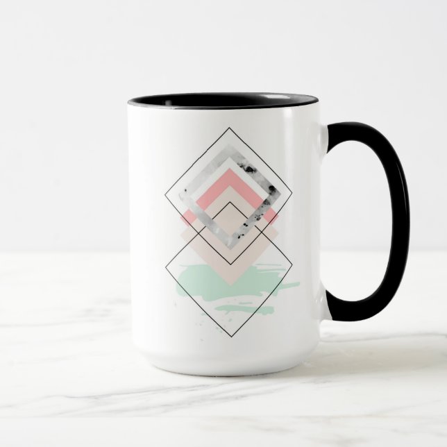 Geometric Abstract Design Mug (Right)