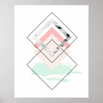 Geometric Abstract Design Poster by trendzilla at Zazzle