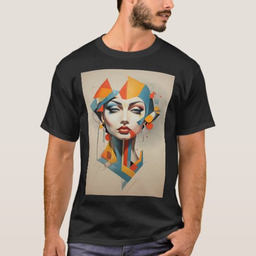 Geometric Abstract Design T_Shirt