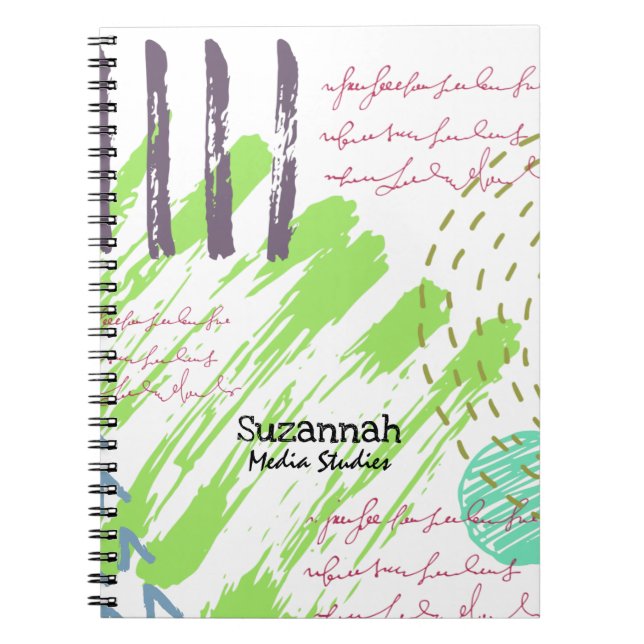 Geometric Abstract Doodle Notebook (Front)
