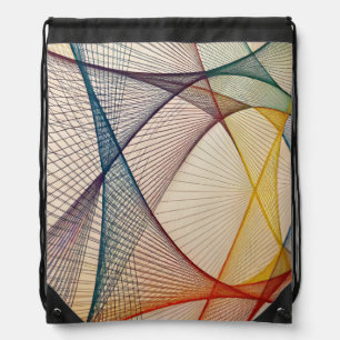 Geometric Abstract Drawstring Backpack