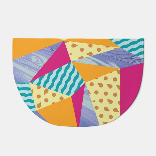 Geometric, abstract elements: decorative seamless  doormat (Front)