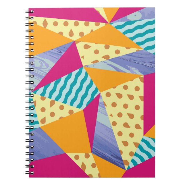 Geometric, abstract elements: decorative seamless  notebook (Front)