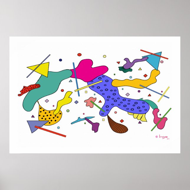 Geometric Abstract Expressionism Cubism poster (Front)